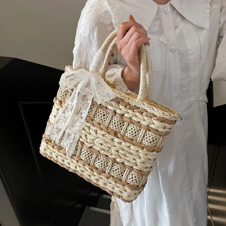 WHEELY BABY+ Straw Woven Handbag Women's Multicolor-2