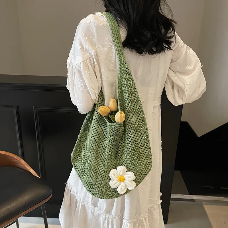 WHEELY BABY+ Woven Shoulder Bag Regular Women's Ecru/Khaki/Green/Pink-10