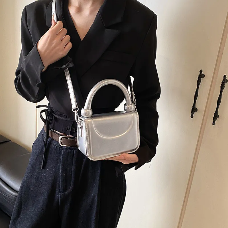 WHEELY BABY+ PU Shoulder Bag Crossbody Bag Handbag Small Square Bag Regular Women's White/Black/Silver/Red/Brown-15
