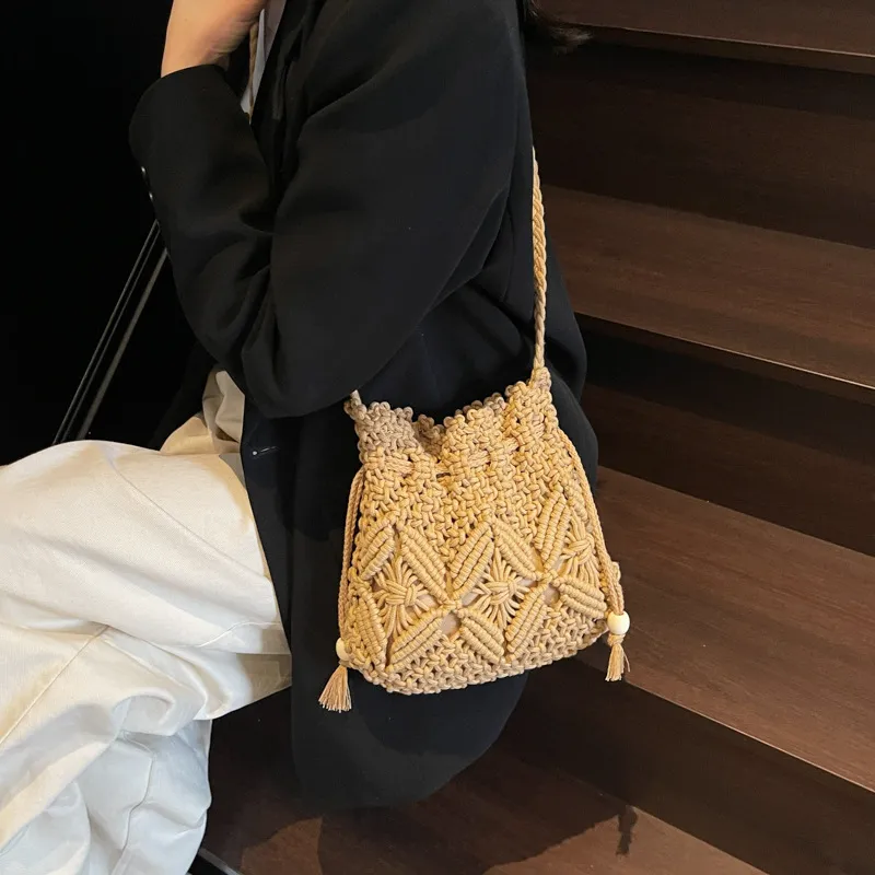 WHEELY BABY+ Rope Braiding Shoulder Bag Women's Multicolor-11