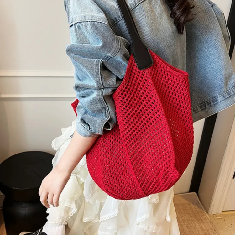 WHEELY BABY+ Knitted Fabric Shoulder Bag Women's Multicolor-11
