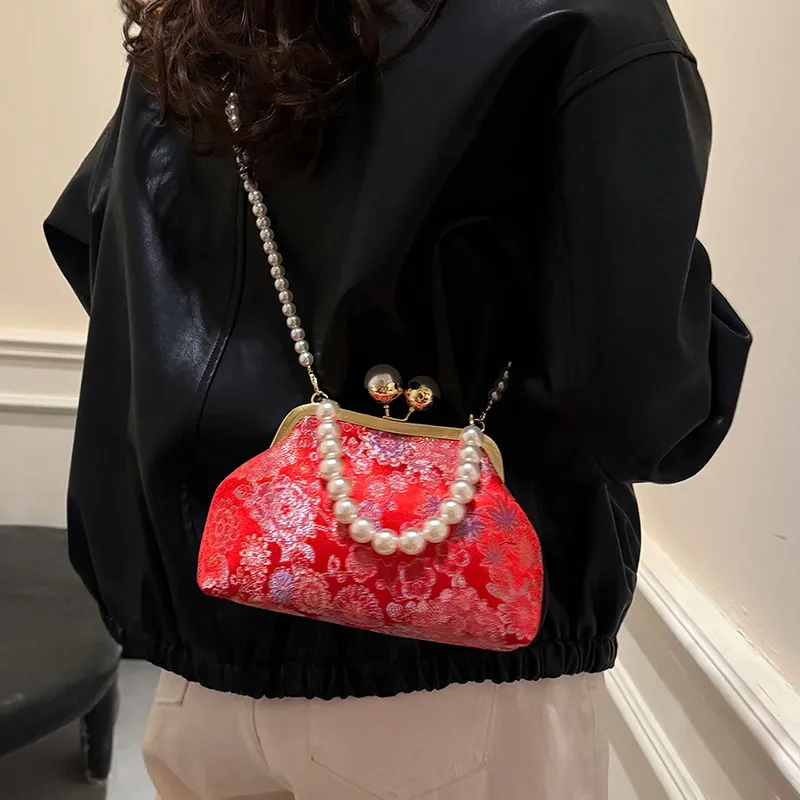 WHEELY BABY+ Satin Handbag Women's Red/Purple-1