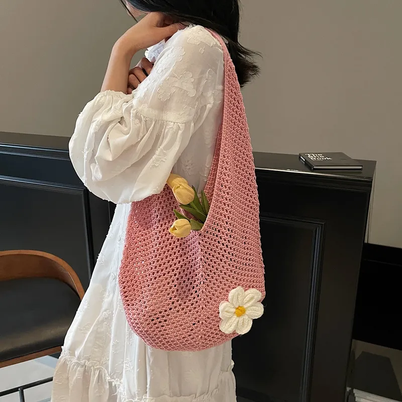 WHEELY BABY+ Woven Shoulder Bag Regular Women's Ecru/Khaki/Green/Pink-17
