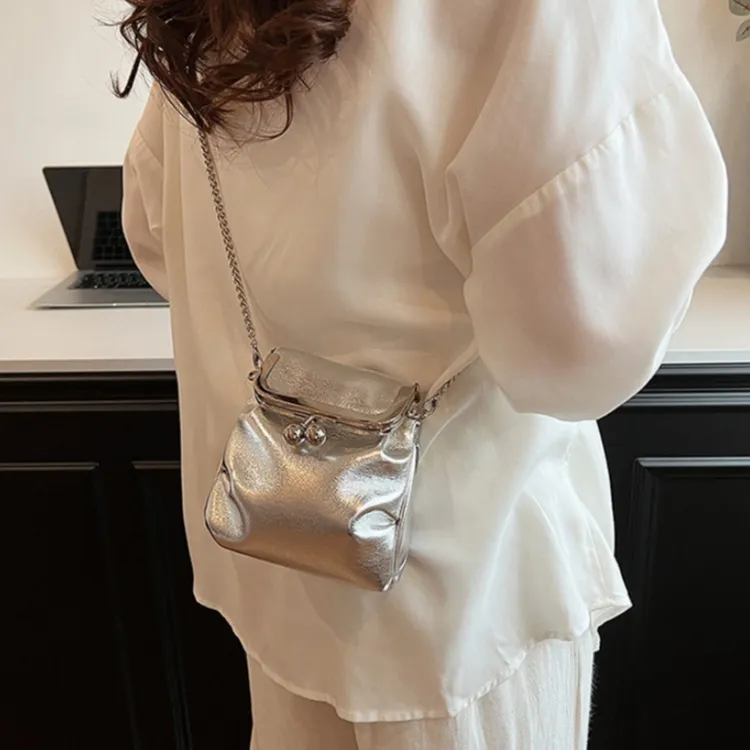 WHEELY BABY+ PU Crossbody Bag Women's Silver/Black/Gold-5