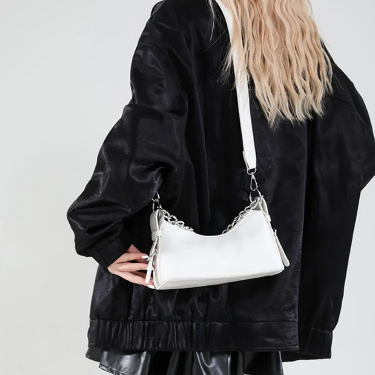 WHEELY BABY+ PU Shoulder Bag, Crossbody Bag Women's Black/White/Pink/Blue/Silver-6