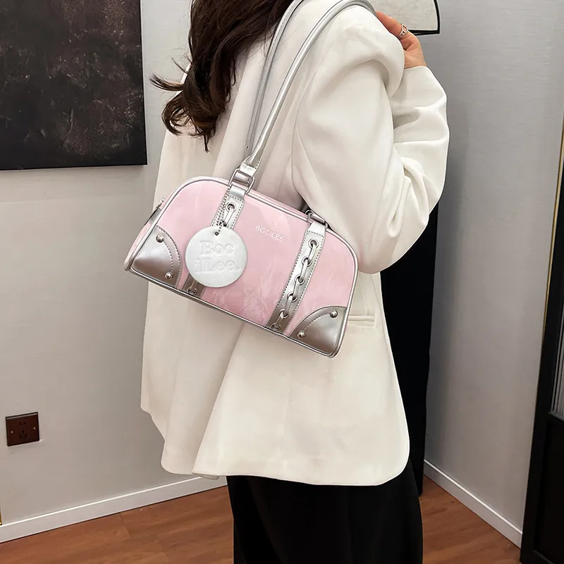 WHEELY BABY+ PU Bowling Bag Shoulder Bag Women's Multicolor-12