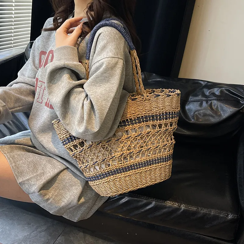 WHEELY BABY+ Woven Shoulder Bag Women's Blue/Yellow-5