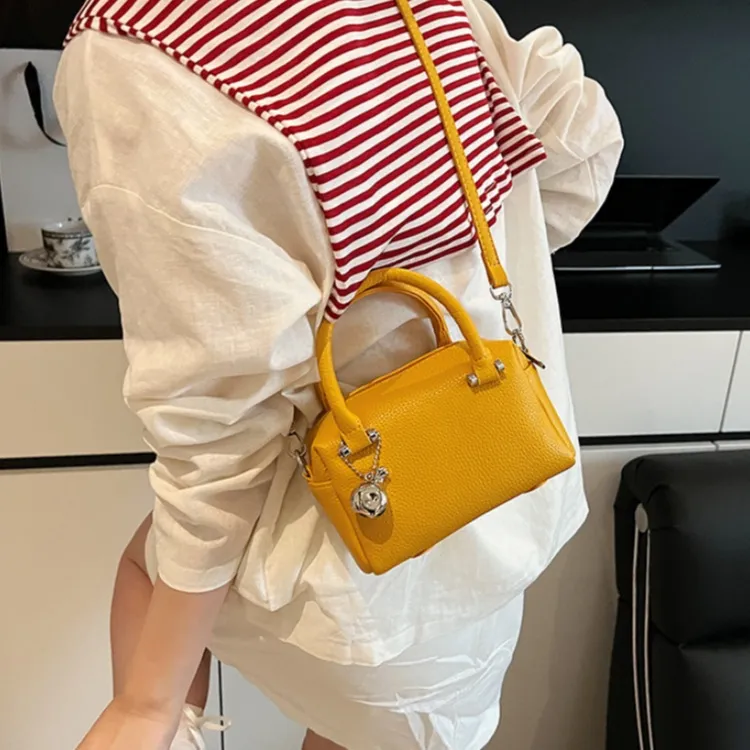 WHEELY BABY+ PU Shoulder Bag, Crossbody Bag, Handbag Women's Ecru/Ginger Yellow/Blue/Black-8