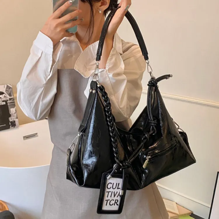 WHEELY BABY+ PU Shoulder Bag, Crossbody Bag Women's Red/Silver Black/White-14