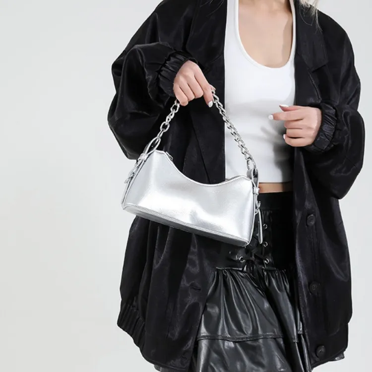 WHEELY BABY+ PU Shoulder Bag, Crossbody Bag Women's Black/White/Pink/Blue/Silver-20