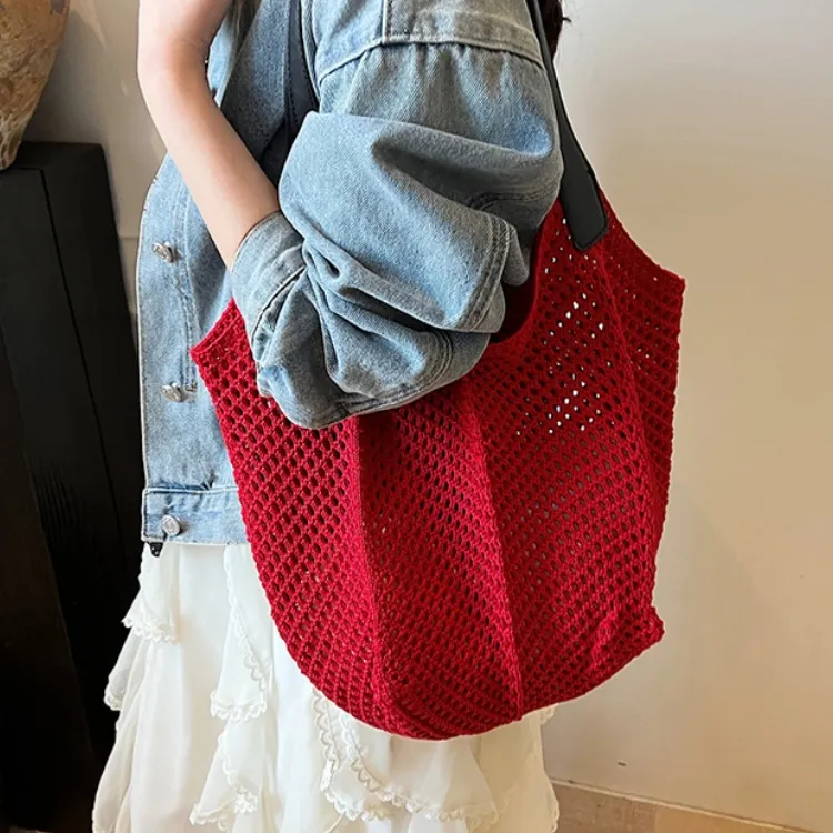 WHEELY BABY+ Knitted Fabric Shoulder Bag Women's Multicolor-12