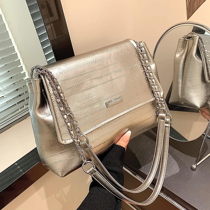 WHEELY BABY+ PU Shoulder Bag Crossbody Bag Tote Women's White/Silver/Black-7