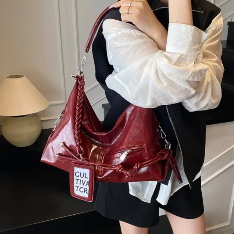 WHEELY BABY+ PU Shoulder Bag, Crossbody Bag Women's Red/Silver Black/White-4