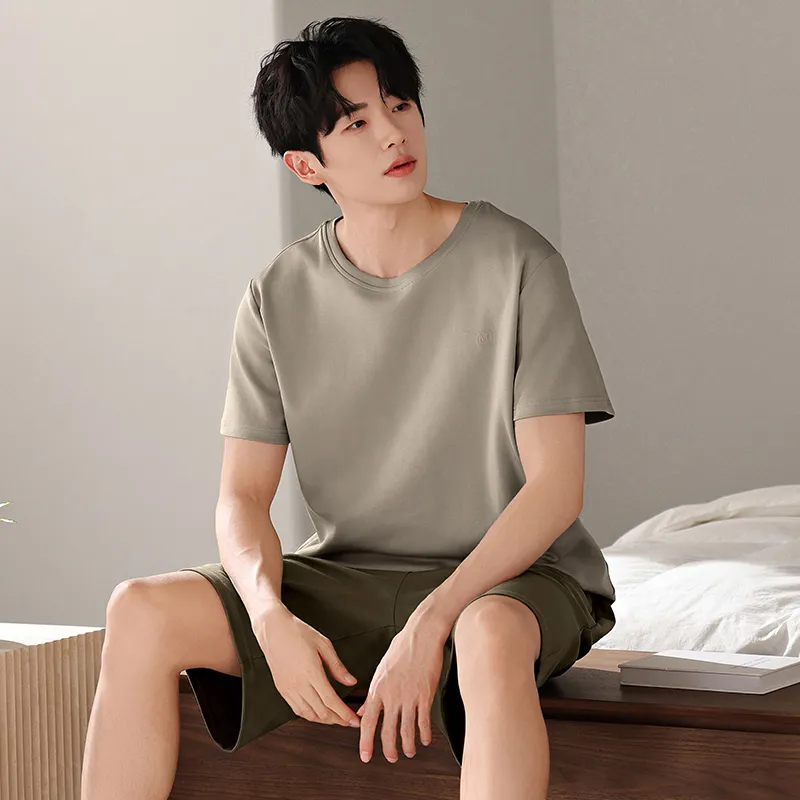 Good Fortune Pajama Set Men's Light Umber-5