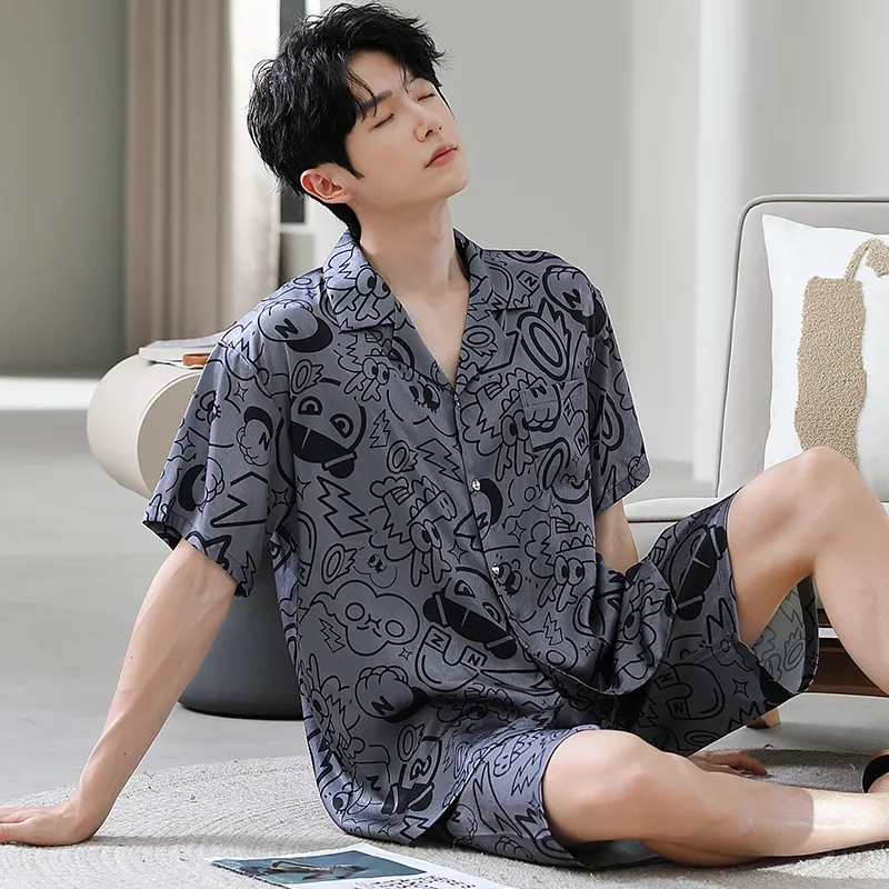 Good Fortune Pajama Set Men's Image Color-4
