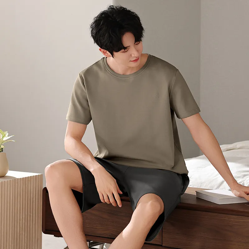 Good Fortune Pajama Set Men's Umber-5