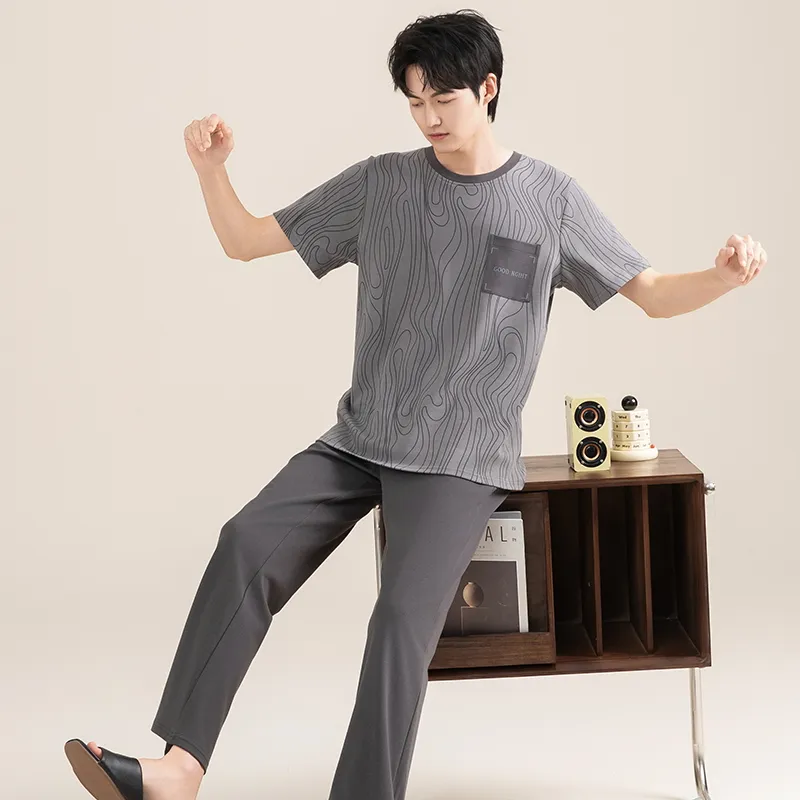 Good fortune Men Pajama Sets-6