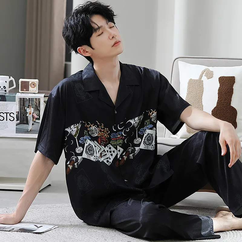 Good Fortune Pajama Set Men's Image Color-4