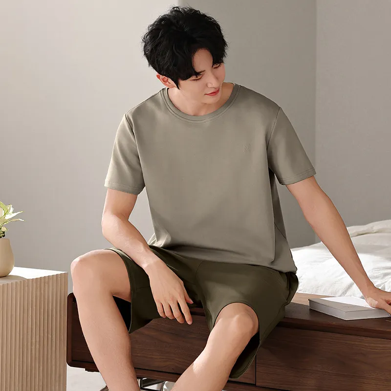Good Fortune Pajama Set Men's Light Umber-3