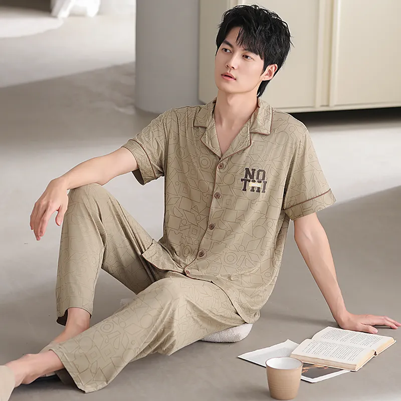 Good fortune Men Pajama Sets-3