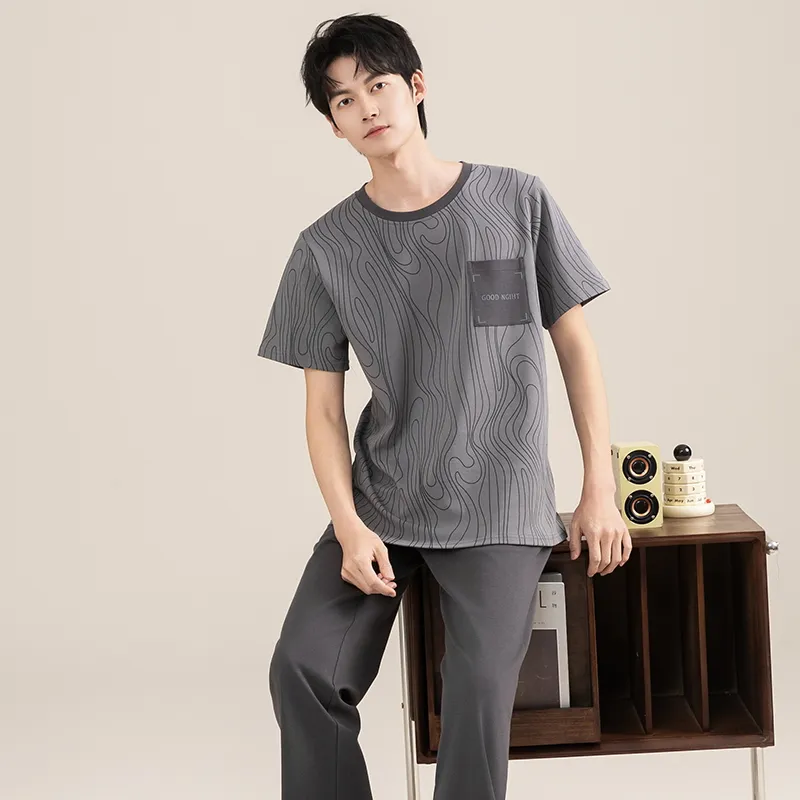 Good fortune Men Pajama Sets-7