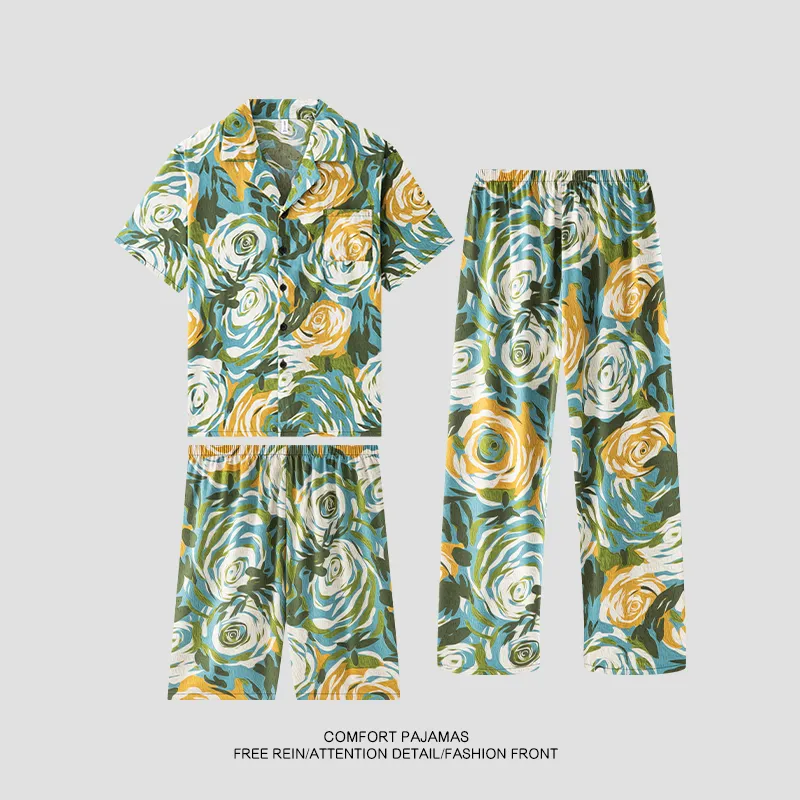 Good fortune Men Pajama Sets-2