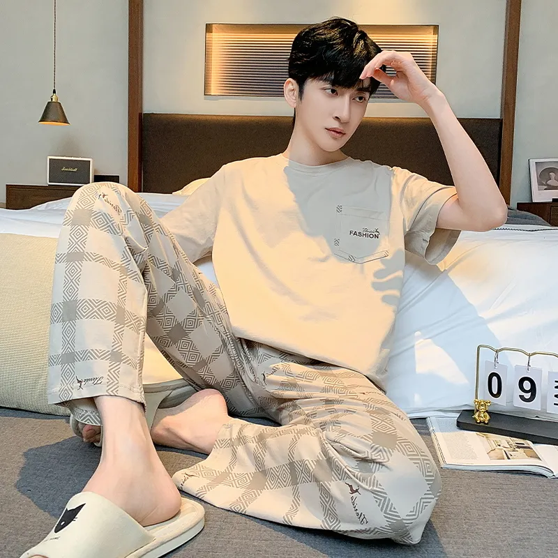 Good fortune Men Pajama Sets-5