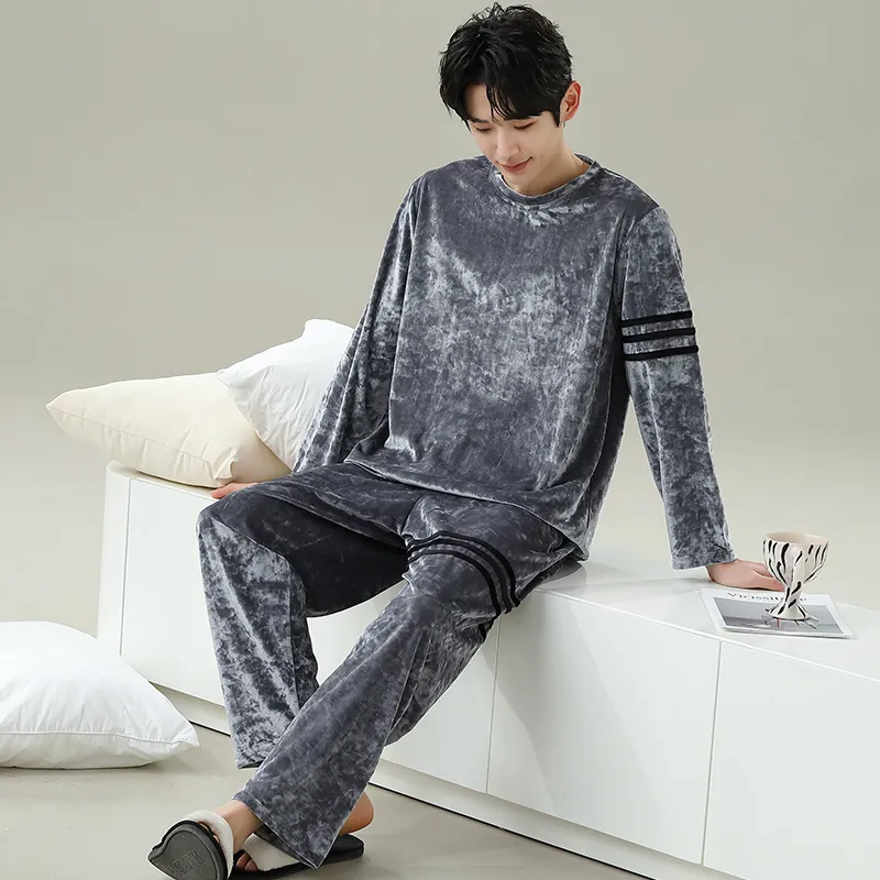 Good Fortune Pajama Set Men's Dark Gray-3