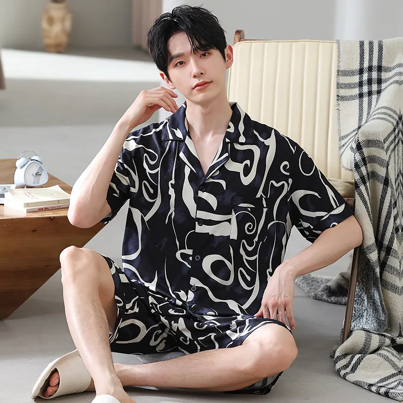 Good Fortune Pajama Set Men's Image Color-4