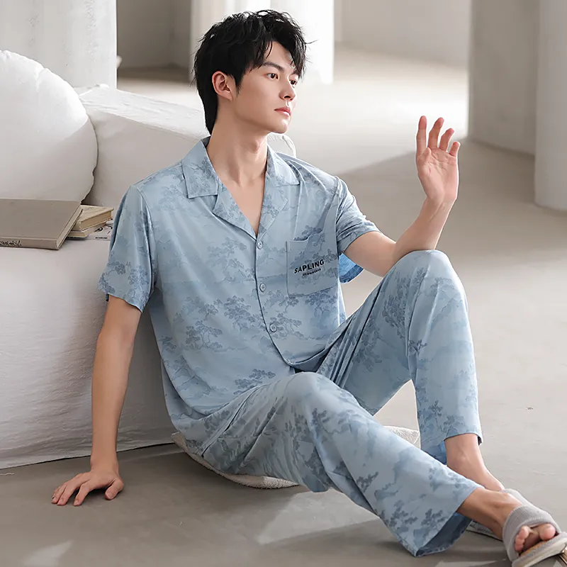 Good fortune Men Pajama Sets-4