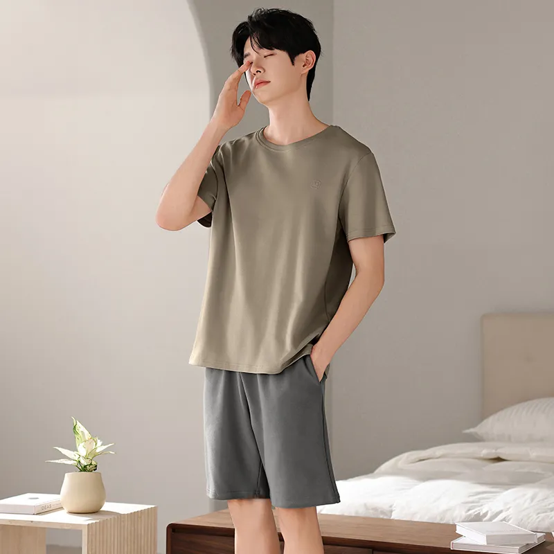 Good Fortune Pajama Set Men's Umber-1