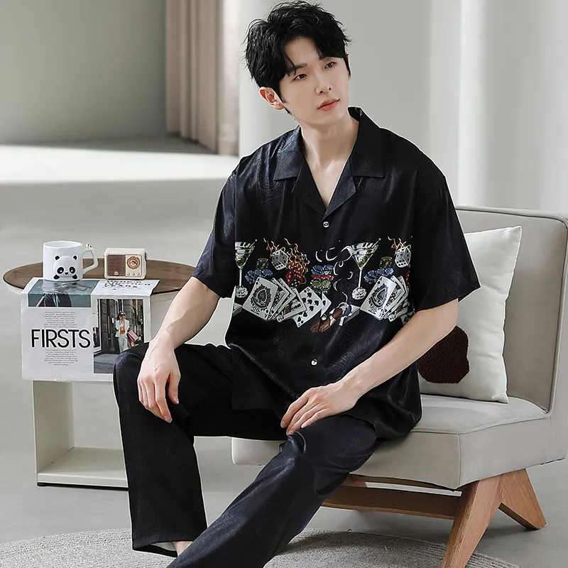Good Fortune Pajama Set Men's Image Color-3