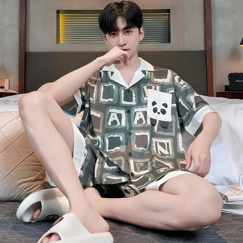 Good fortune Men Pajama Sets-5