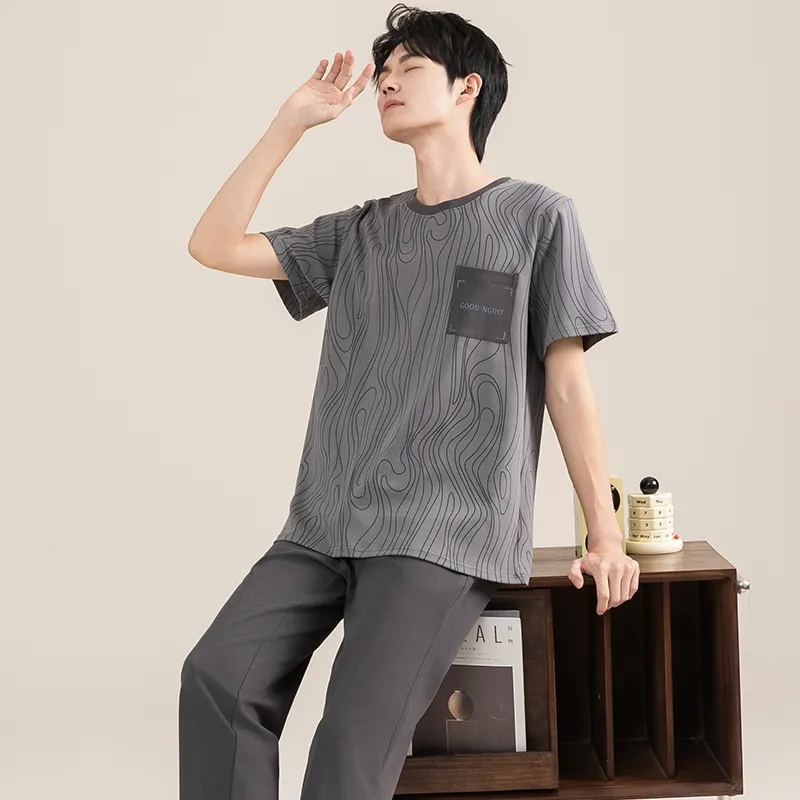 Good fortune Men Pajama Sets-5