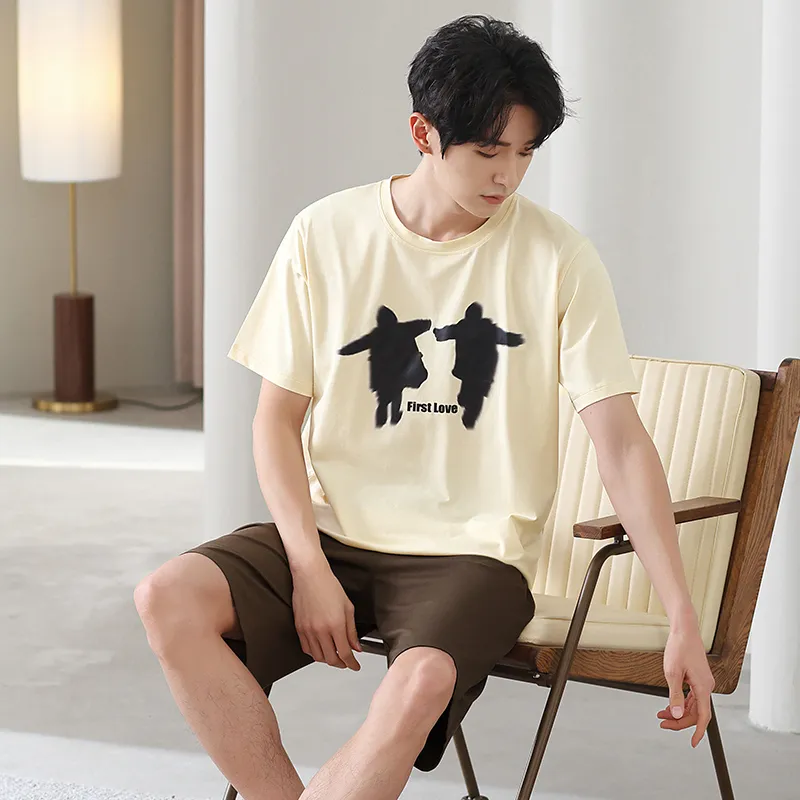 Good fortune Men Pajama Sets-4