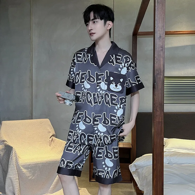 Good fortune Men Pajama Sets-4