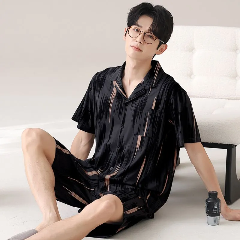 Good fortune Men Pajama Sets-4
