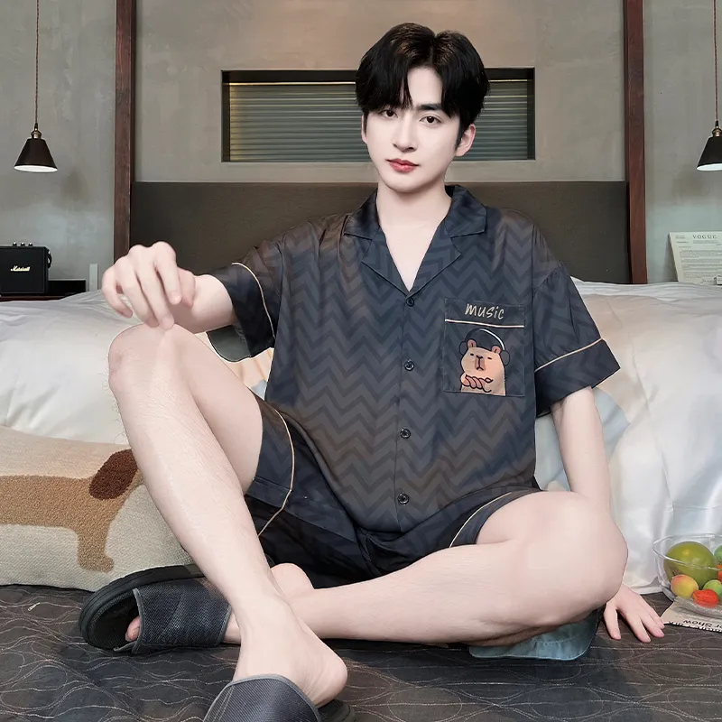 Good fortune Men Pajama Sets-4