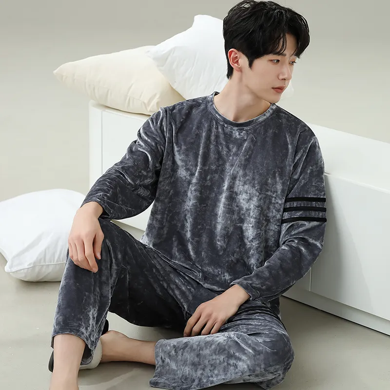 Good Fortune Pajama Set Men's Dark Gray-2