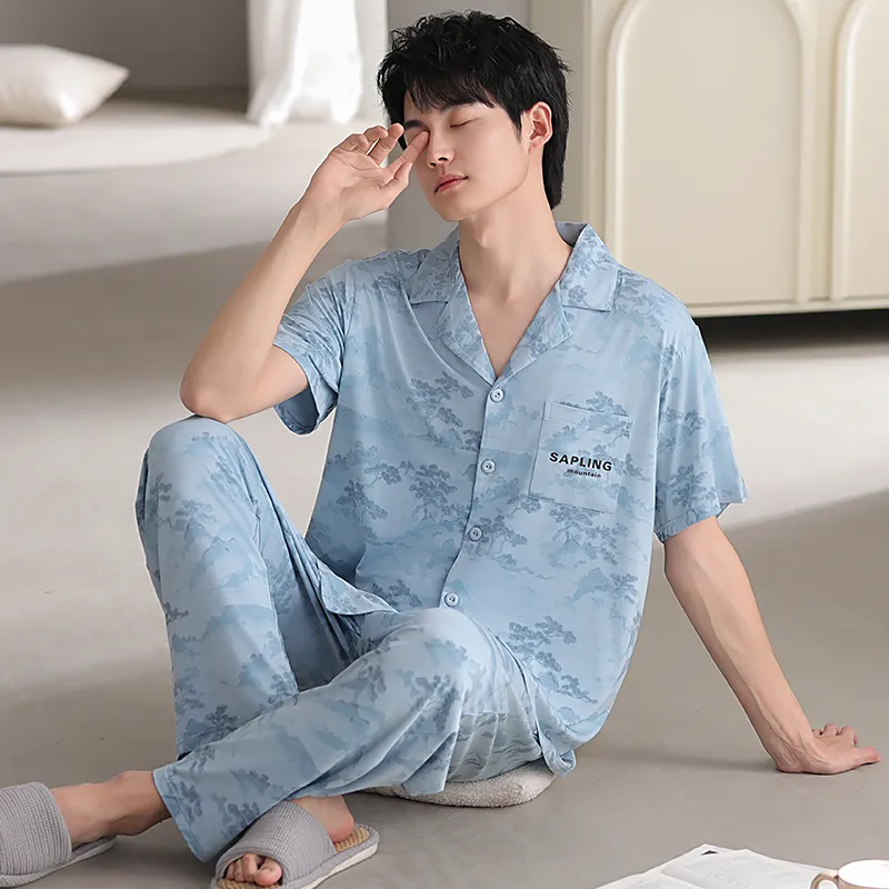 Good fortune Men Pajama Sets-2
