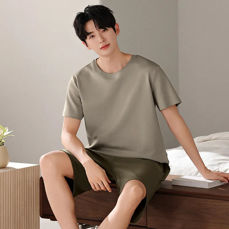 Good Fortune Pajama Set Men's Light Umber-4