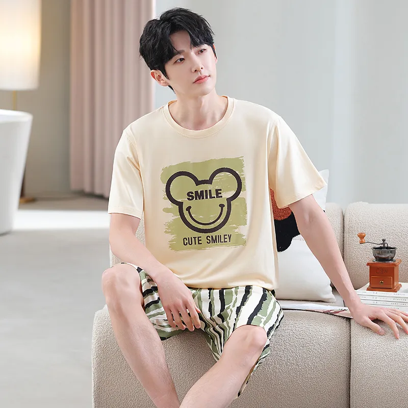 Good fortune Men Pajama Sets-4