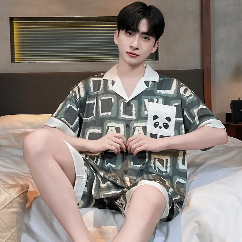 Good fortune Men Pajama Sets-4