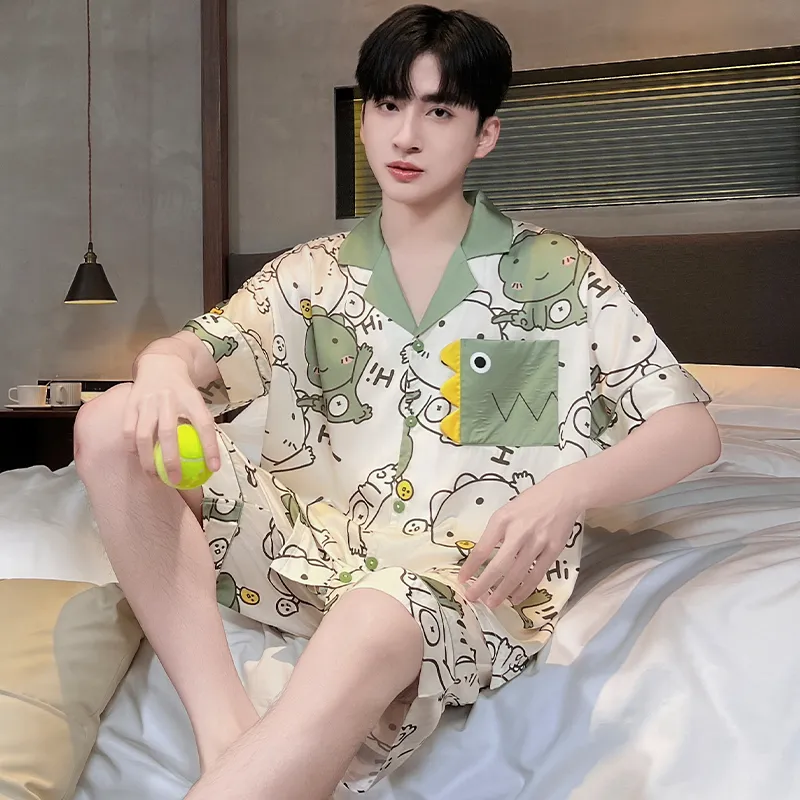 Good fortune Men Pajama Sets-4