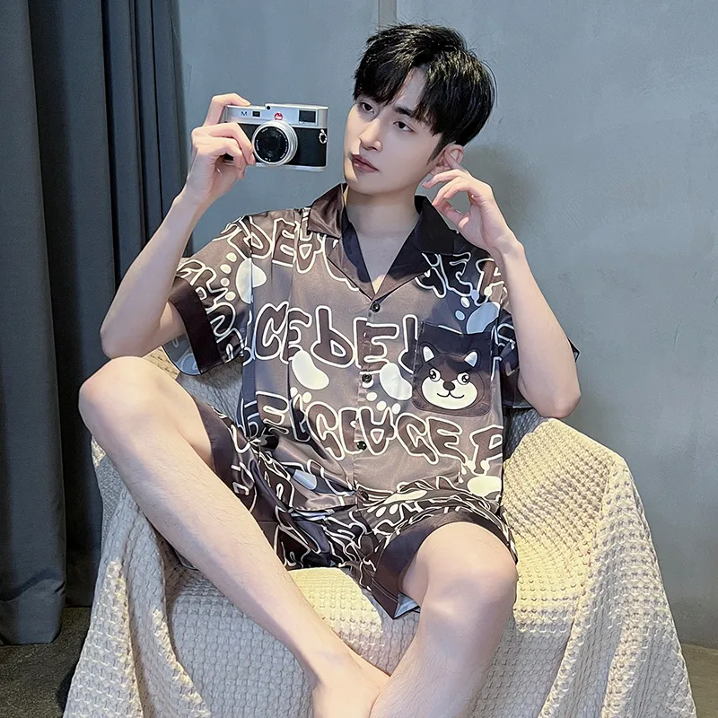 Good fortune Men Pajama Sets-3