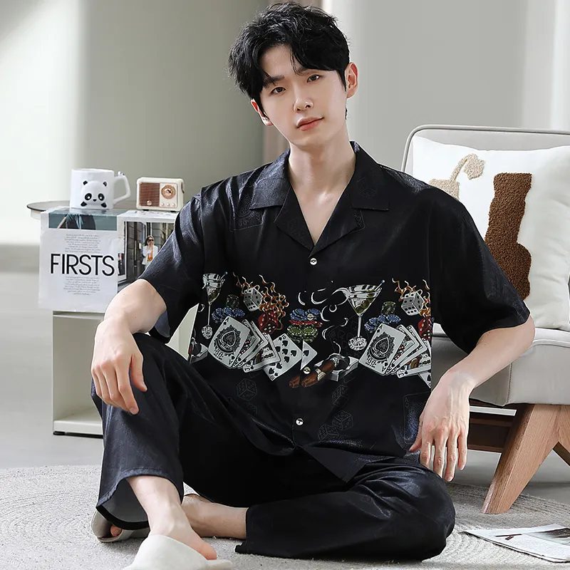 Good Fortune Pajama Set Men's Image Color-2