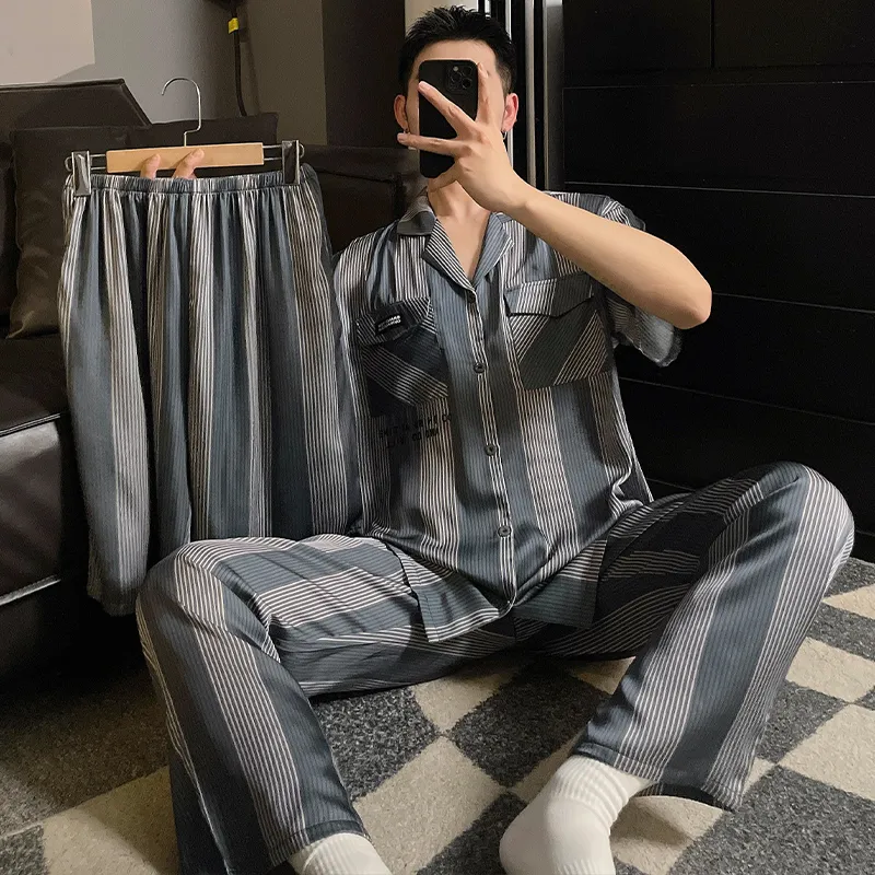 Good fortune Men Pajama Sets-3