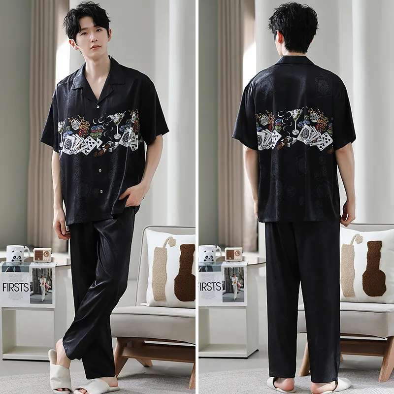 Good Fortune Pajama Set Men's Image Color-5