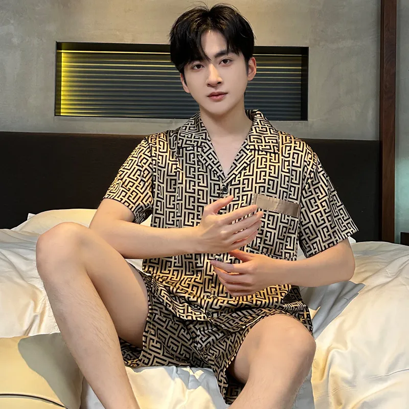 Good fortune Men Pajama Sets-4