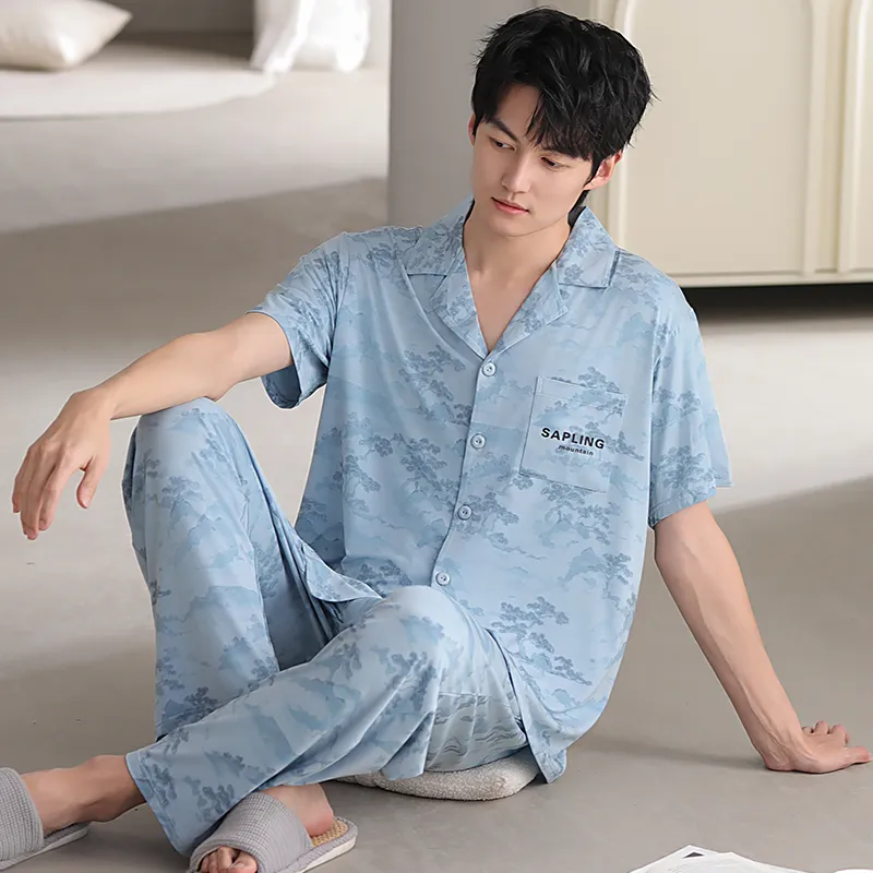 Good fortune Men Pajama Sets-3